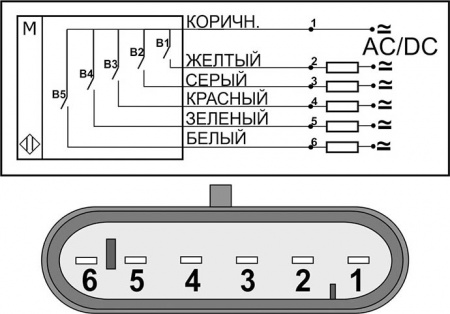 Датчик герконовый поплавковый уровня жидкости DFG4 41.51-B5.101.100.100.100-5NO-450.12-d2-P6A-1,5-S-1