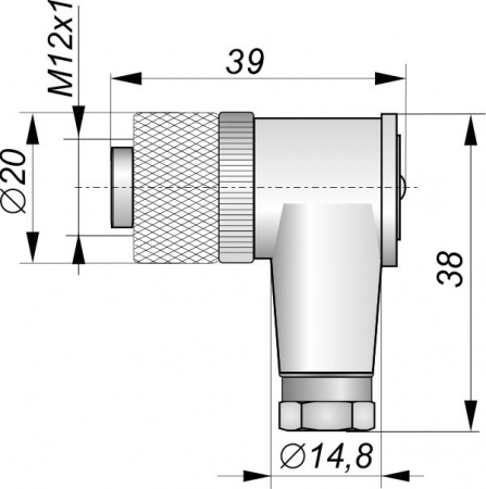 Розетка кабельная PC12-22423