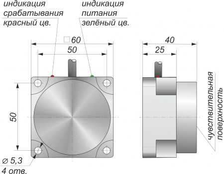 Датчик бесконтактный индуктивный И39-NO/NC-NPN-HT(Lкаб=7м)